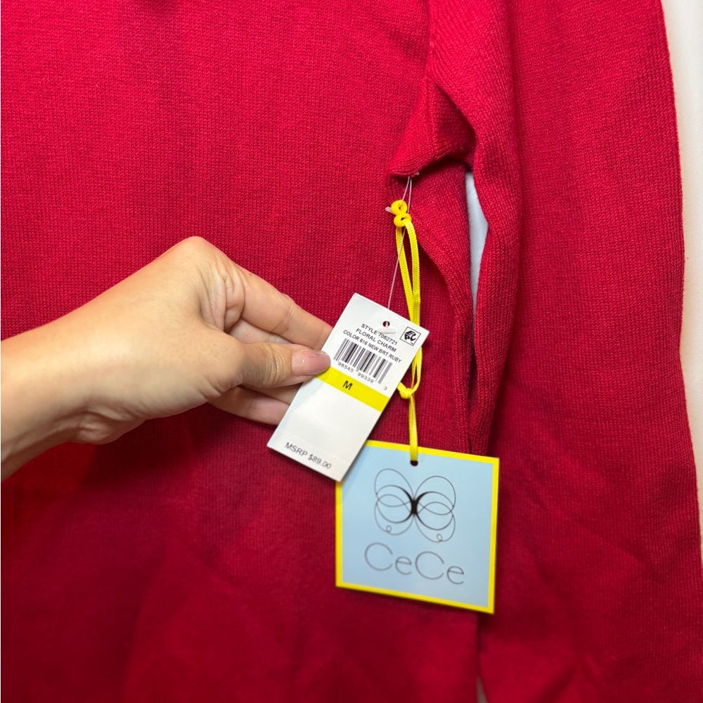 CeCe Red Midi Dress - Picture 3 of 8